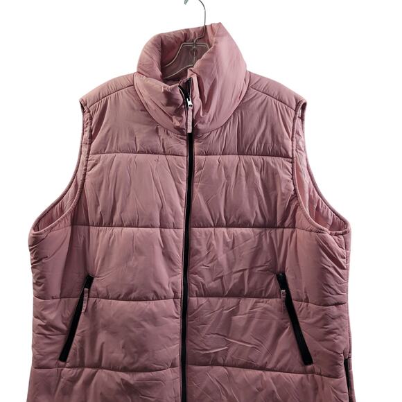 Ulla Popken Pink Long Puffer Vest Size 20/22  91625-Clo2 - Picture 2 of 6